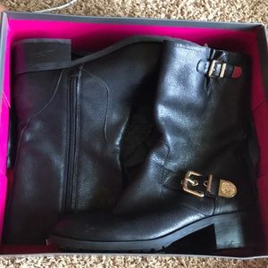 Vince Camuto black leather boots